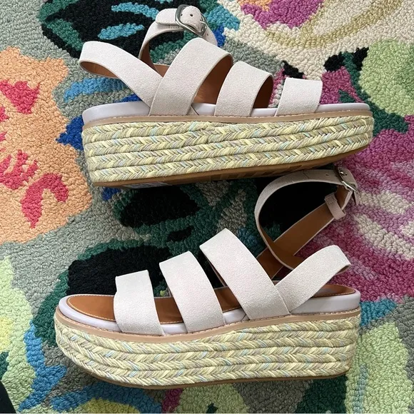 Fit Flop Eloise Espadrille Suede Strappy Wedge Sandal NWT- Sz 9-9.5 Soft Lilac