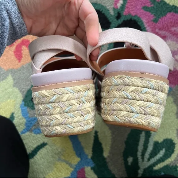 Fit Flop Eloise Espadrille Suede Strappy Wedge Sandal NWT- Sz 9-9.5 Soft Lilac