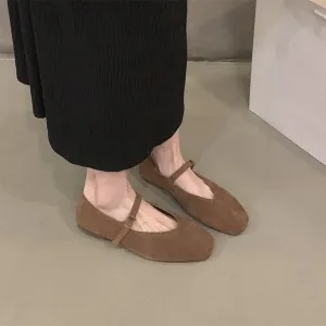 Flats Ballet Shoes - Round Toe, Shallow Slip-On, Soft Leather Casual Elegant Dress Shoes for Women, New Spring Brand