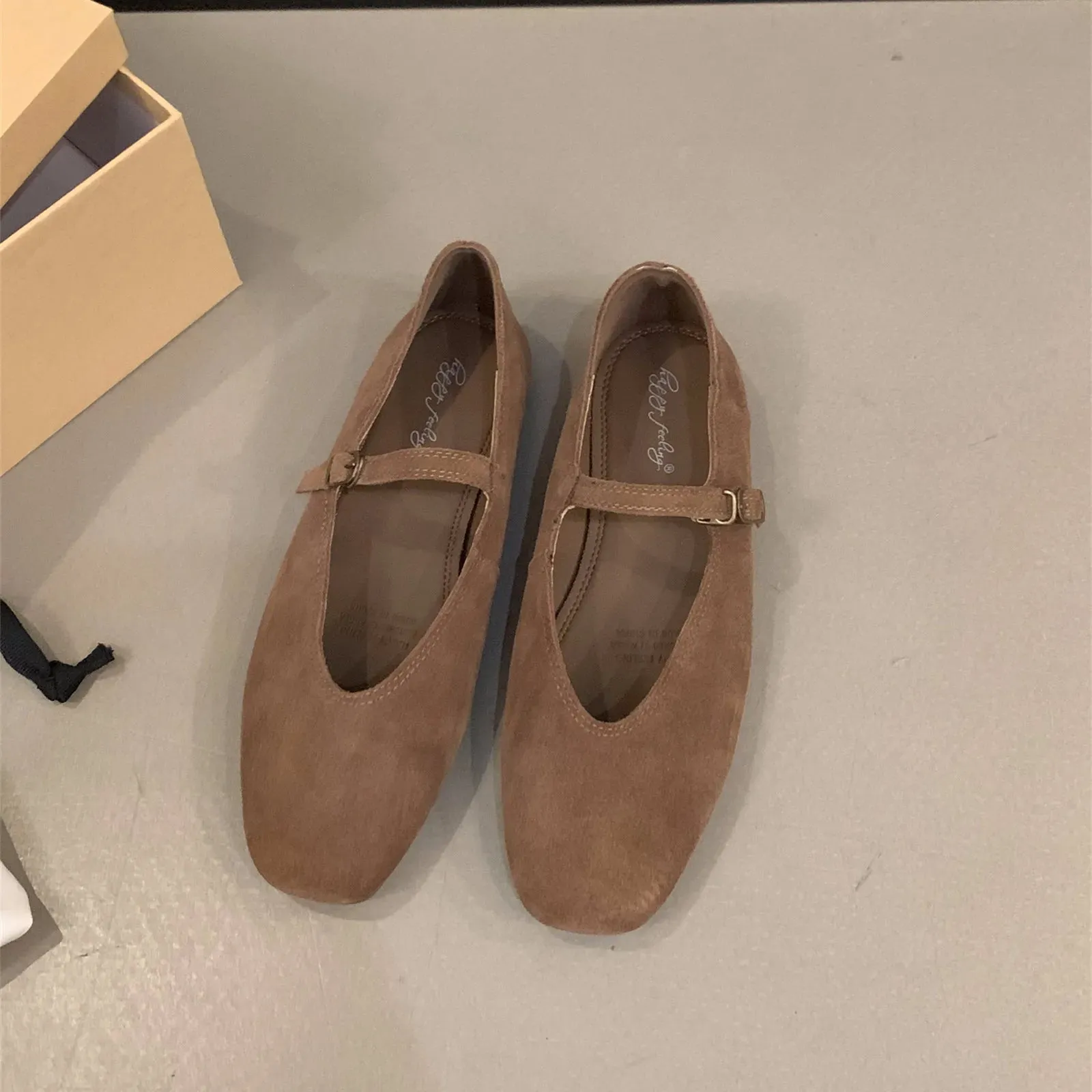 Flats Ballet Shoes - Round Toe, Shallow Slip-On, Soft Leather Casual Elegant Dress Shoes for Women, New Spring Brand
