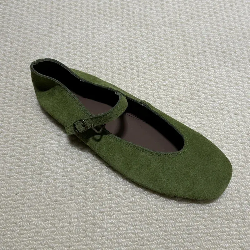 Flats Ballet Shoes - Round Toe, Shallow Slip-On, Soft Leather Casual Elegant Dress Shoes for Women, New Spring Brand