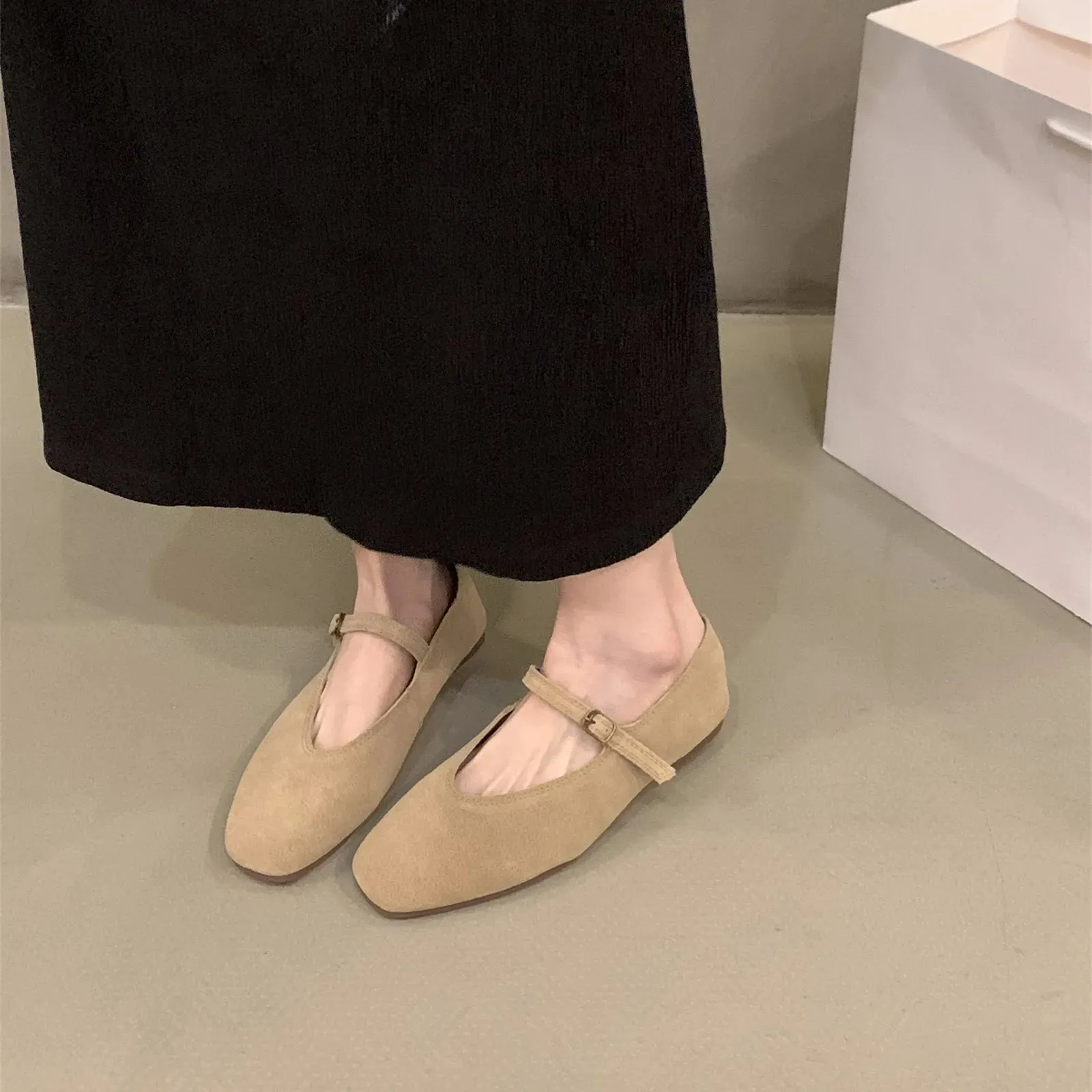 Flats Ballet Shoes - Round Toe, Shallow Slip-On, Soft Leather Casual Elegant Dress Shoes for Women, New Spring Brand