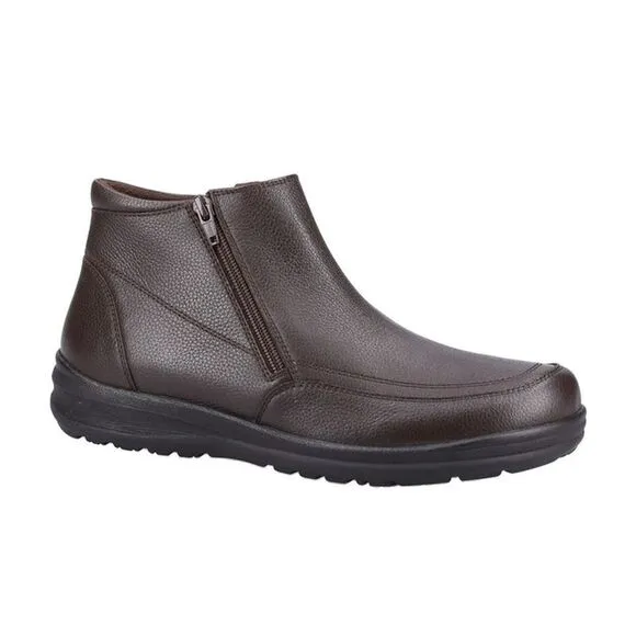 Fleet &amp; Foster Mens Targhee Leather Ankle Boots / Brown