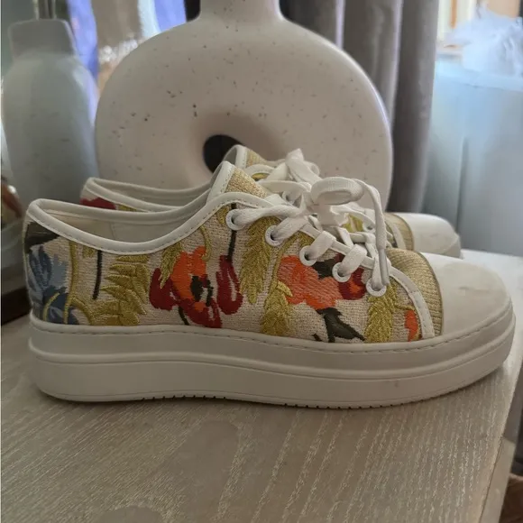 Floral Canvas Sneakers