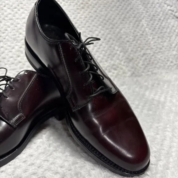Florsheim 30834 Polished Burgundy Lace Up Plain Toe Blucher Dress Shoes 8