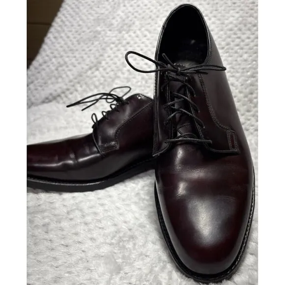 Florsheim 30834 Polished Burgundy Lace Up Plain Toe Blucher Dress Shoes 8