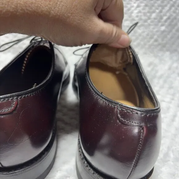 Florsheim 30834 Polished Burgundy Lace Up Plain Toe Blucher Dress Shoes 8