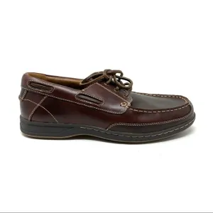 Florsheim Lakeside Ox brown leather boat shoes