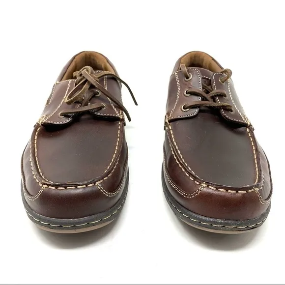 Florsheim Lakeside Ox brown leather boat shoes