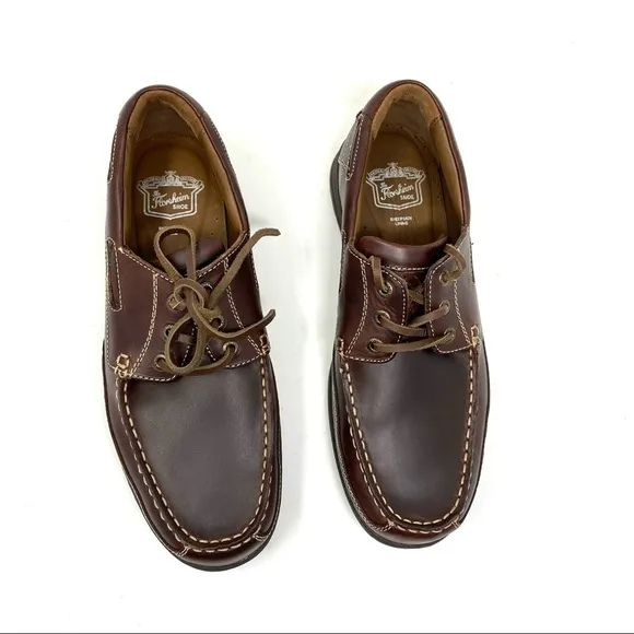 Florsheim Lakeside Ox brown leather boat shoes