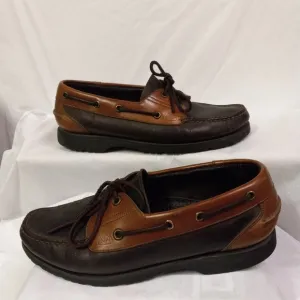 Florsheim OutDoorsmen Shoes Leather Boat Brown &amp; Tan Size 7.5M