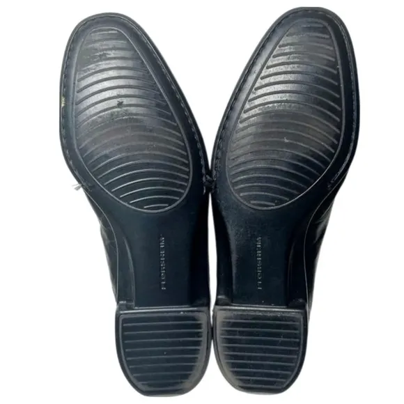 Florsheim Vintage Glossy Black Mock Toe Slip on Loafer Dress Shoes Men's Sz 11 D