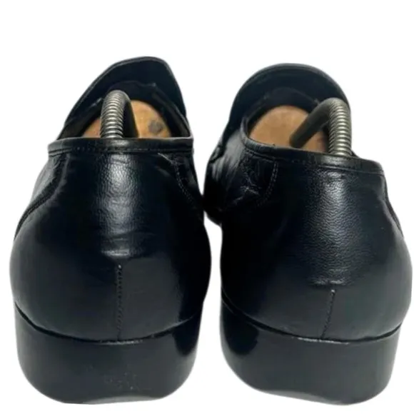 Florsheim Vintage Glossy Black Mock Toe Slip on Loafer Dress Shoes Men's Sz 11 D