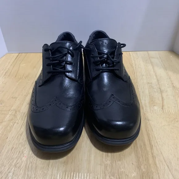 FLORSHEIM WORK Men's 10D Steel Toe Wingtip Lace-Up Work Shoe Black - FS2025