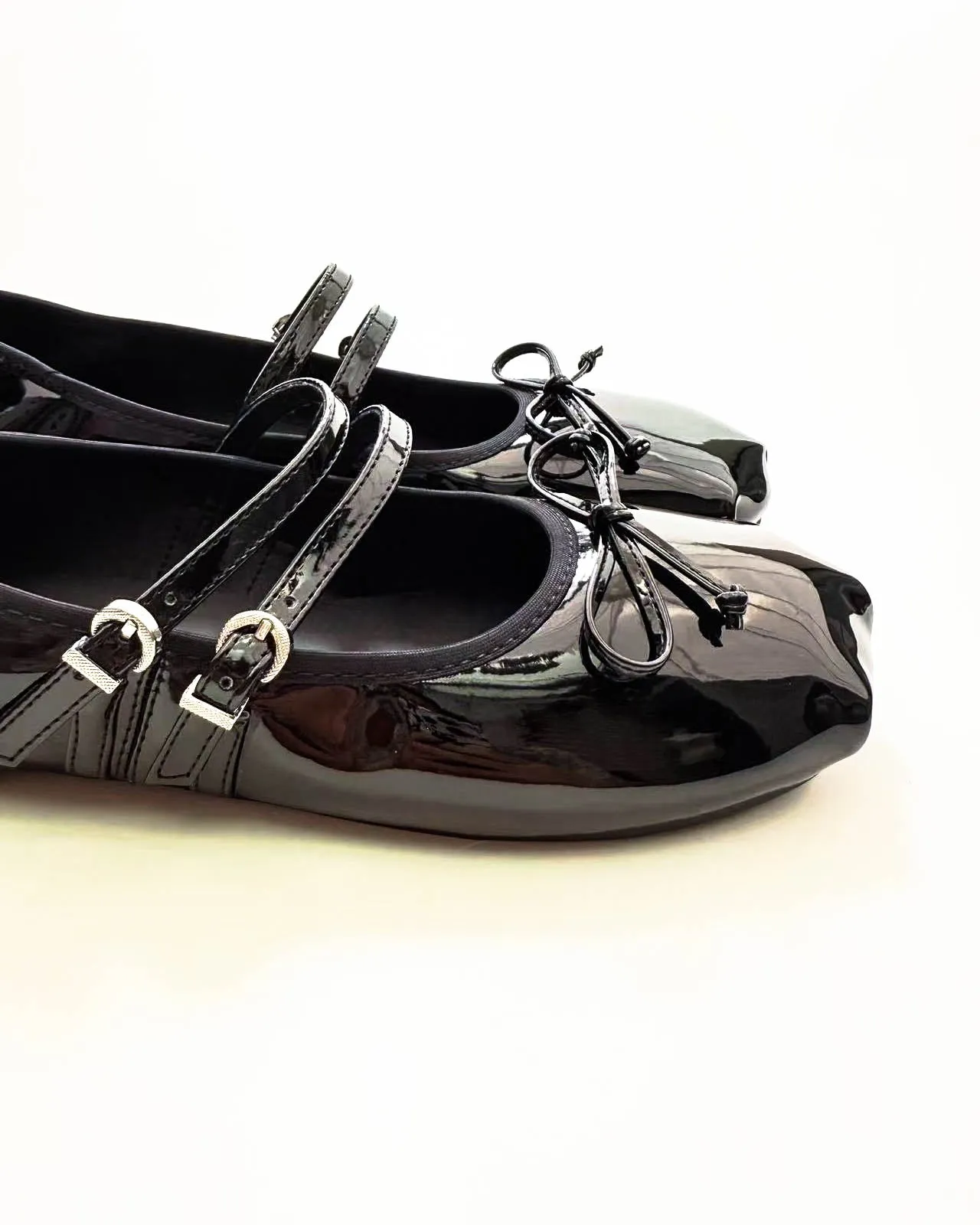 Foldable Double Straps Ballet Flats