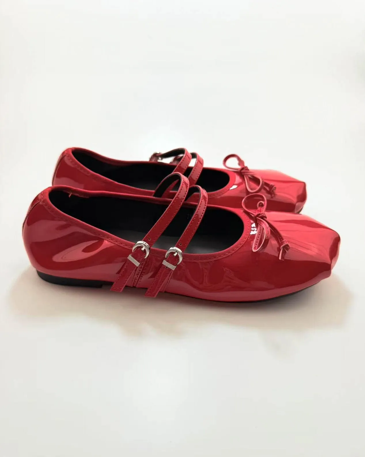 Foldable Double Straps Ballet Flats