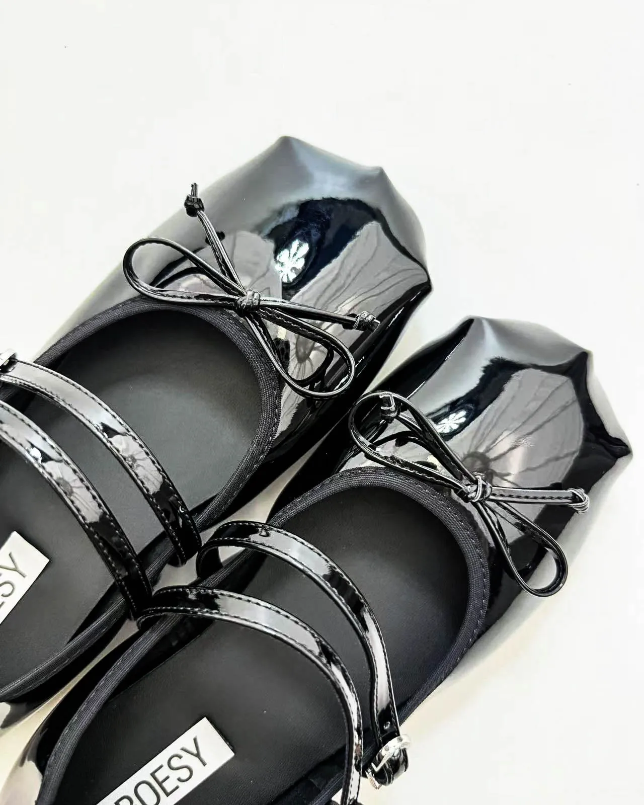 Foldable Double Straps Ballet Flats