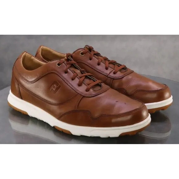 FootJoy FJ Men's Casual Spikeless Golf Shoes Size 10.5 (W) Wide Leather 54514