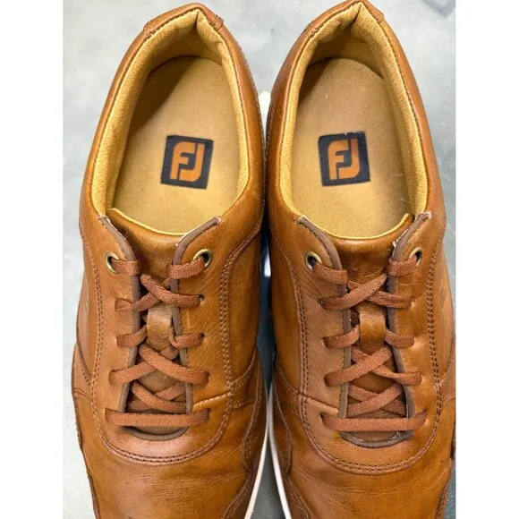 FootJoy FJ Men's Casual Spikeless Golf Shoes Size 10.5 (W) Wide Leather 54514