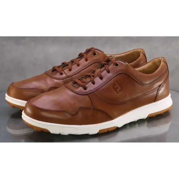 FootJoy FJ Men's Casual Spikeless Golf Shoes Size 10.5 (W) Wide Leather 54514