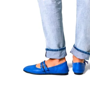 FP Leather Ballet Flats | Gemini | Cobalt
