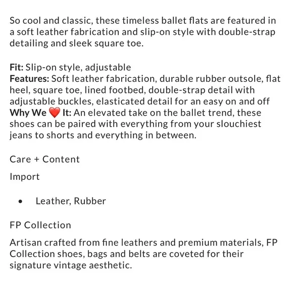 FP Leather Ballet Flats | Gemini | Cobalt