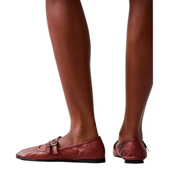 FP Leather Ballet Flats | Gemini | Rust