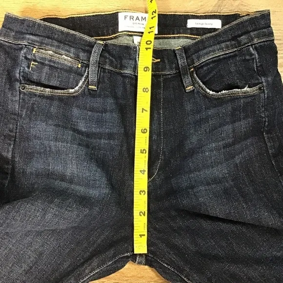 FRAME Denim Jeans Size 29 Le High Skinny Harway Notched Ankle Dark Blue