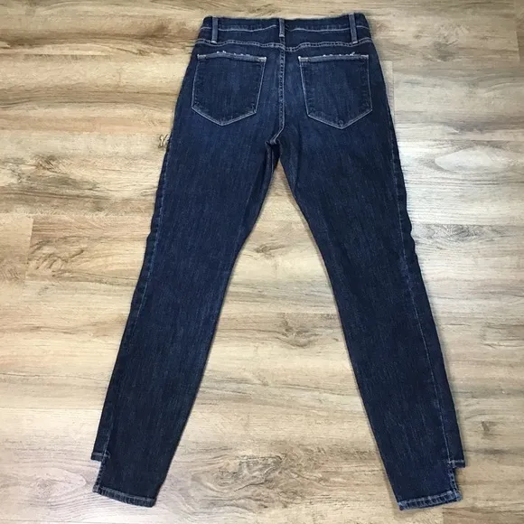 FRAME Denim Jeans Size 29 Le High Skinny Harway Notched Ankle Dark Blue