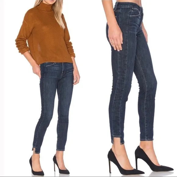 FRAME Denim Jeans Size 29 Le High Skinny Harway Notched Ankle Dark Blue