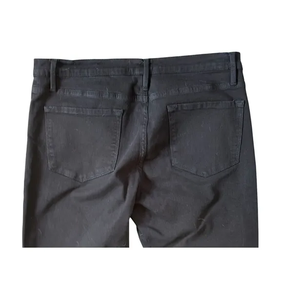 Frame Le Skinny De Jeanne Black Denim Jeans Women's Sz 32 Style COL403 Film Noir