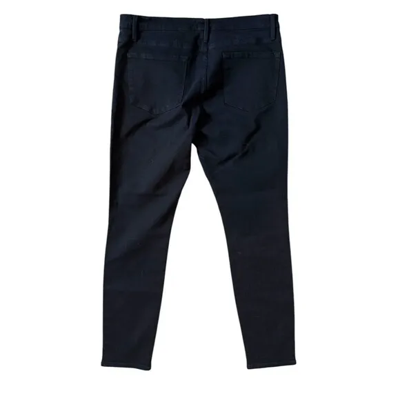 Frame Le Skinny De Jeanne Black Denim Jeans Women's Sz 32 Style COL403 Film Noir