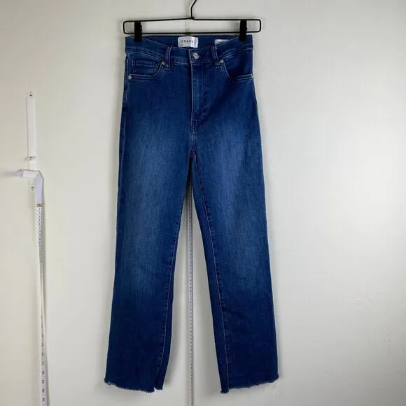 FRAME Le Sleek Straight Size 25 Thunderstorm Blue Jeans Denim Business Casual