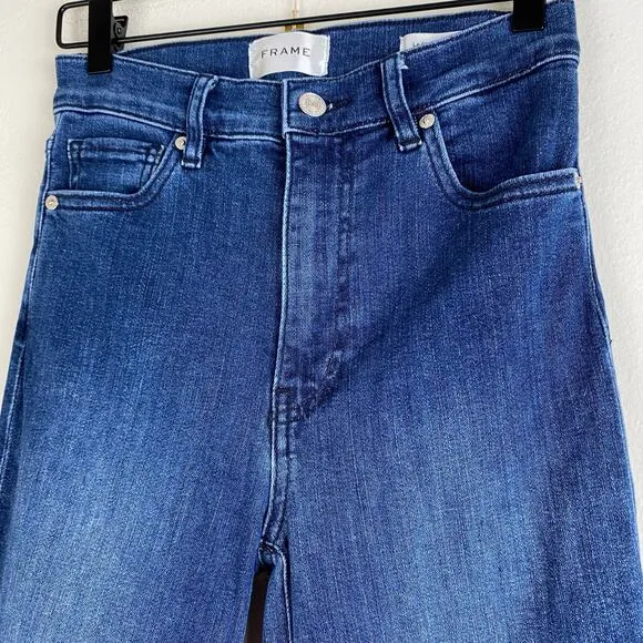 FRAME Le Sleek Straight Size 25 Thunderstorm Blue Jeans Denim Business Casual