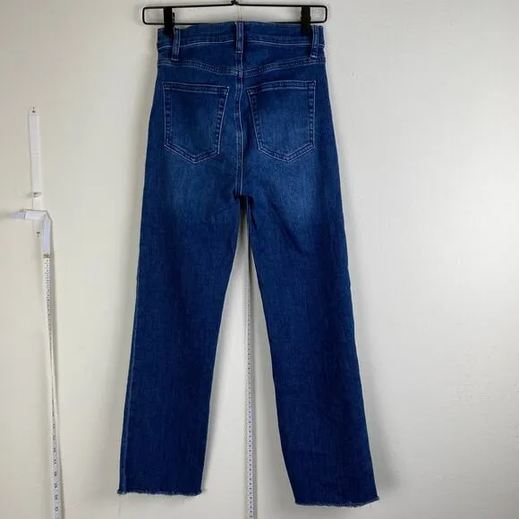 FRAME Le Sleek Straight Size 25 Thunderstorm Blue Jeans Denim Business Casual