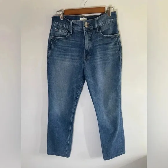 FRAME womens LeSylvie straight high 29x27” Petite Denim Jeans EUC! 0055