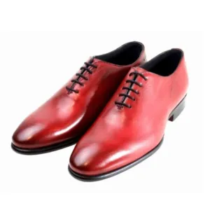 Franck Red Oxford Shoes For Mans