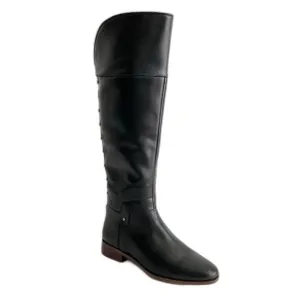 Franco Sarto Shoes Women Size 7M Black Roxanna Studded Back Riding Boot