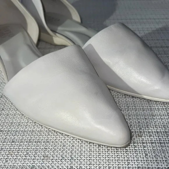 Franco Sarto white leather, darlin lilac flats