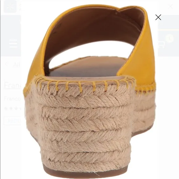 🆕FrancoSarto Yellow Leather Wedge Platform 👡