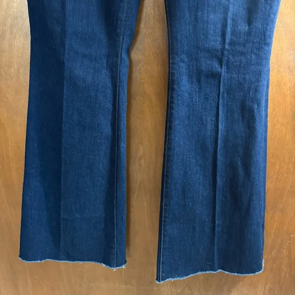 Frank &amp; Eileen Flannigan Flare Jeans High Rise Italian Denim Size 31 NEW Boho