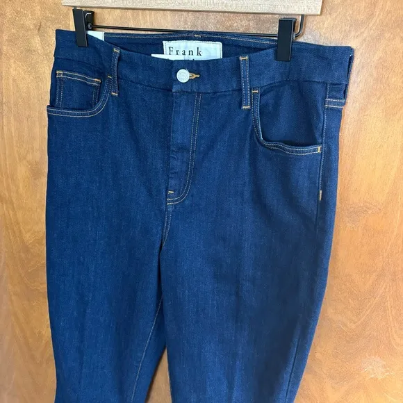 Frank &amp; Eileen Flannigan Flare Jeans High Rise Italian Denim Size 31 NEW Boho