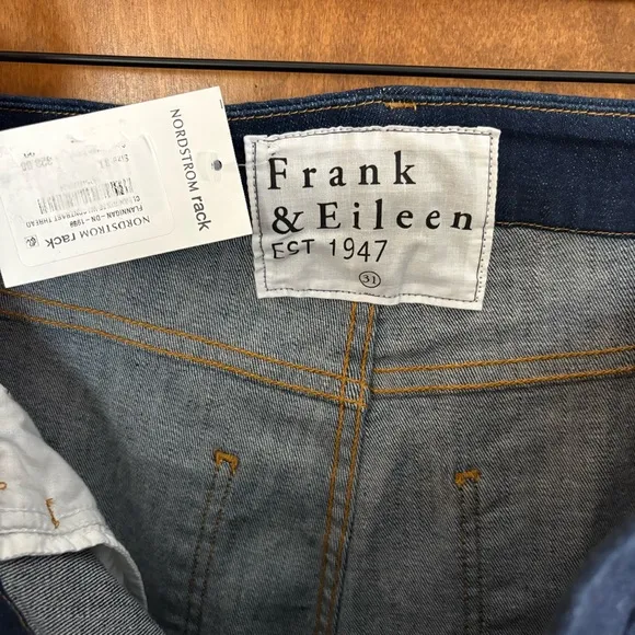 Frank &amp; Eileen Flannigan Flare Jeans High Rise Italian Denim Size 31 NEW Boho