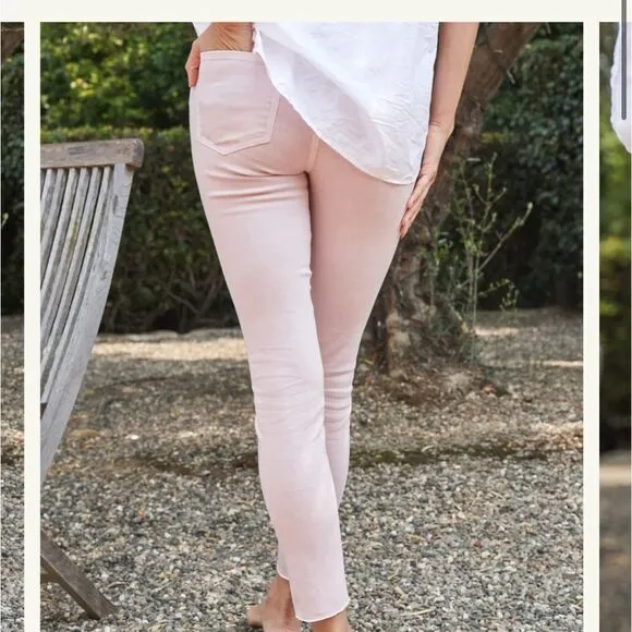 FRANK &amp; EILEEN Sligo Skinny Frayed Hem Ballet Pink Jeans Sz 26