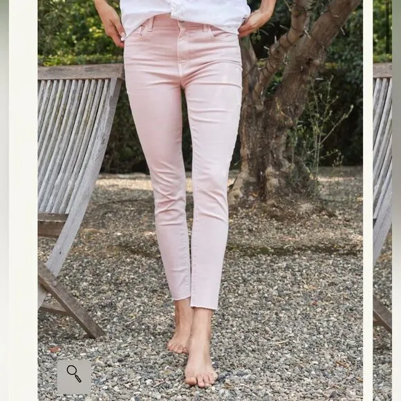 FRANK &amp; EILEEN Sligo Skinny Frayed Hem Ballet Pink Jeans Sz 26