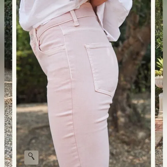 FRANK &amp; EILEEN Sligo Skinny Frayed Hem Ballet Pink Jeans Sz 26