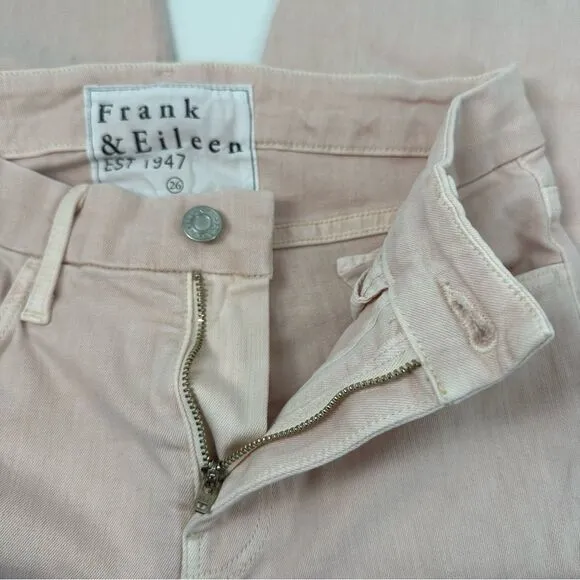 FRANK &amp; EILEEN Sligo Skinny Frayed Hem Ballet Pink Jeans Sz 26