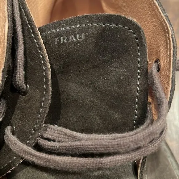 Frau men's suede ankle boots size 41 USA size 8 dark brown in GUC