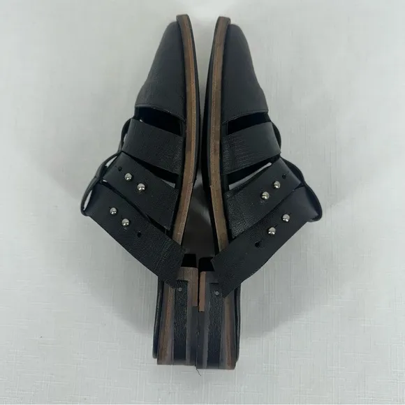 Freda Salvador Women’s size 7 Black Studded Leather Mules Flats