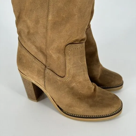 Free People Boots Above Knee Sherpa Lined Heeled Vegan Blake Women’s Size 38/7.5